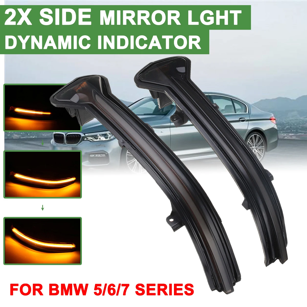 1 Pair Highlight LED Car Dynamic Turn Light Rearview Mirror Signal Lamp Yellow for BMW 5/6/7 Series G30 G31 G32 G11 G12
1 Pair Highlight LED Car Dynamic Turn Light Rearview Mirror Signal Lamp Yellow for BMW 5/6/7 Series G30 G31 G32 G11 G12