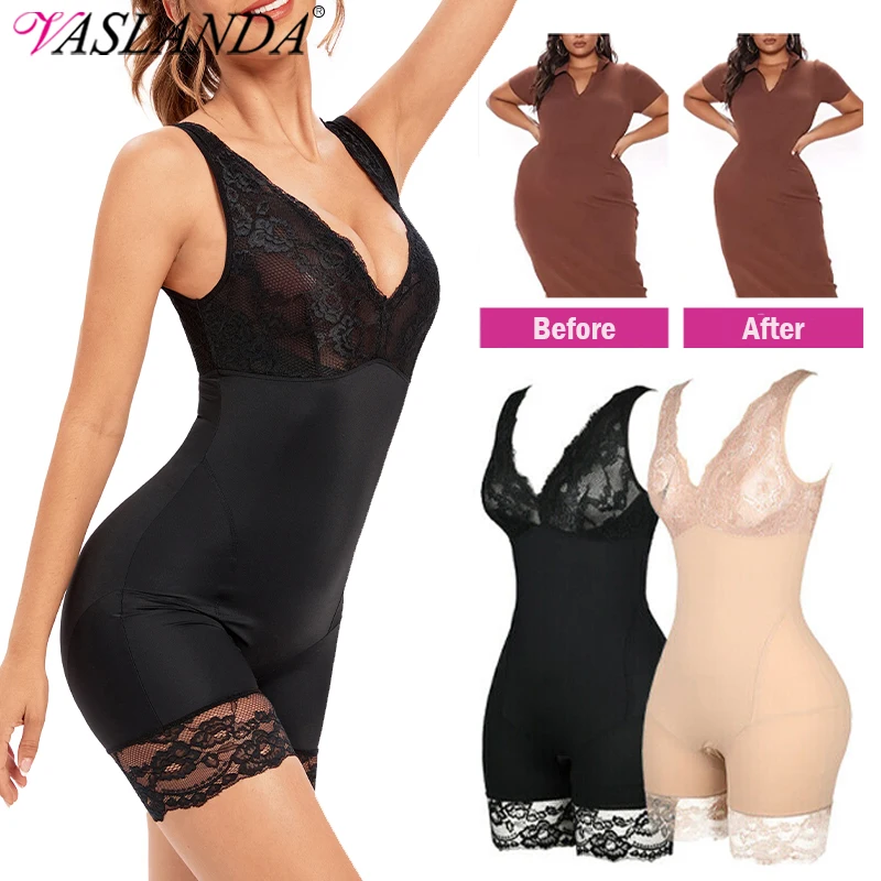 Fajas Colombianas Women Floral Lace V Neck Bodysuit Shapewear Tummy Control Slimming Thigh Full Body Shaper Patchwork Underwear
Fajas Colombianas Women Floral Lace V Neck Bodysuit Shapewear Tummy Control Slimming Thigh Full Body Shaper Patchwork Underwear