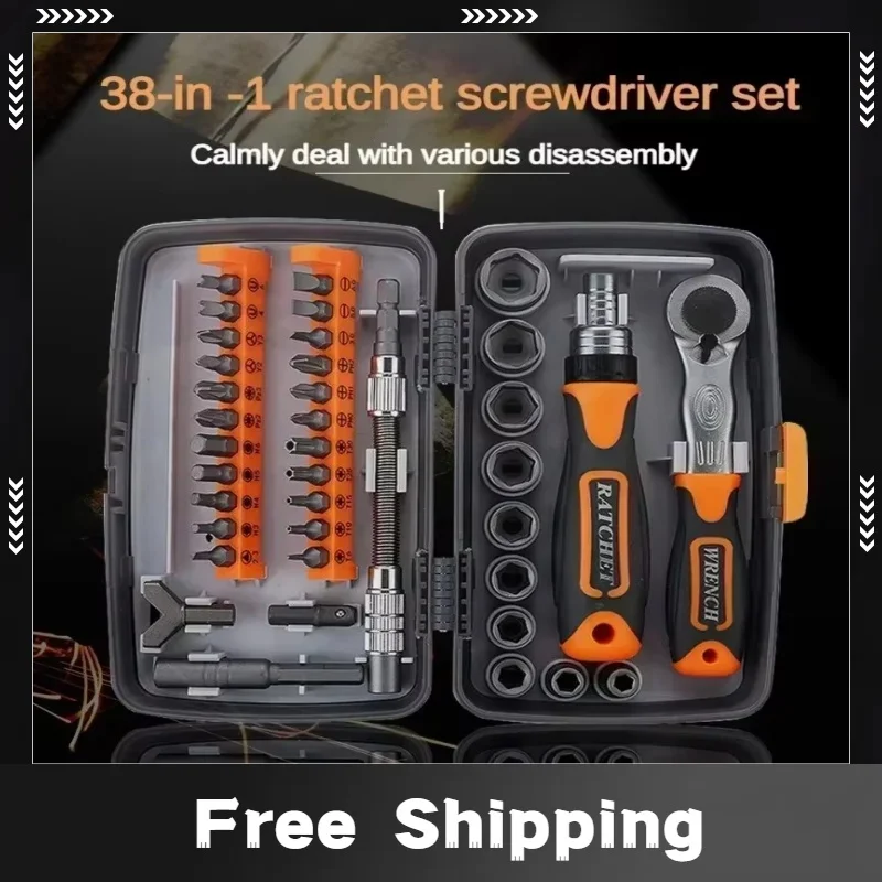 Sleeve Set Portable Professional Maintenance Tools for Motorcycles Bicycle Quick Maintain Hand Tool 38pcs Ratchet Screwdriver
Sleeve Set Portable Professional Maintenance Tools for Motorcycles Bicycle Quick Maintain Hand Tool 38pcs Ratchet Screwdriver