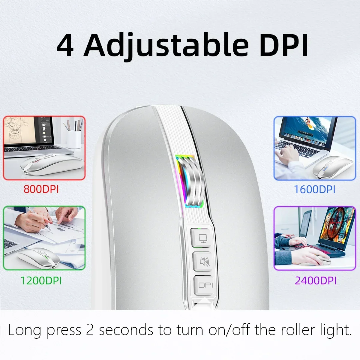 YP Silent Mouse Suitable for Laptop Gaming Mouse Gaming Console Dual Mode Bluetooth 2.4G Wireless Mouse 1600DPI Type-C, Ergonomi
YP Silent Mouse Suitable for Laptop Gaming Mouse Gaming Console Dual Mode Bluetooth 2.4G Wireless Mouse 1600DPI Type-C, Ergonomi
