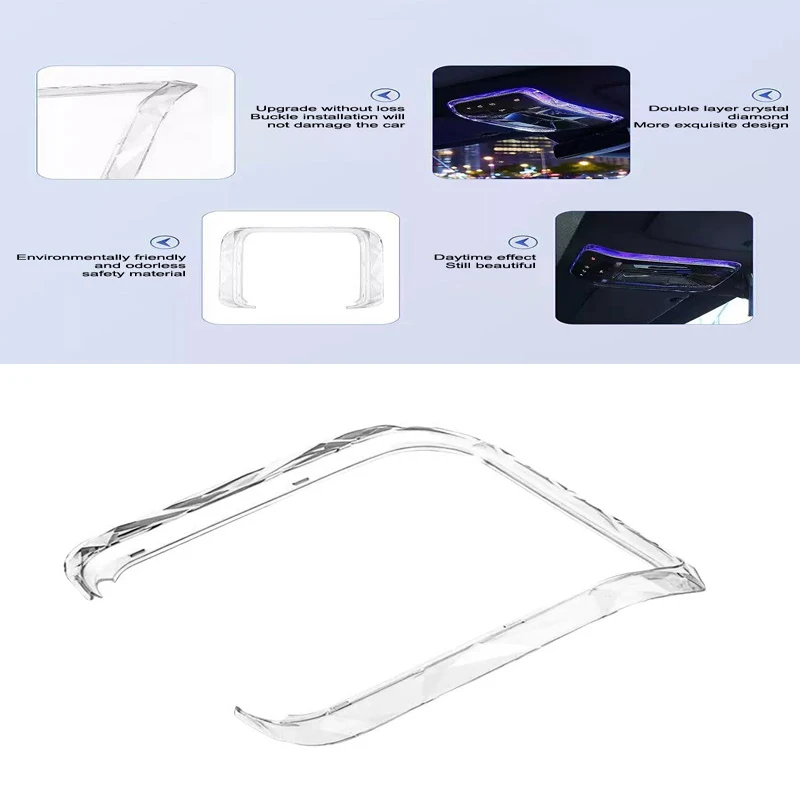 Transparent Crystal Reading Light Frame For E300L LED Ambient Lighting Scratch Proof Shell Perfect For Car Interior Upgrade