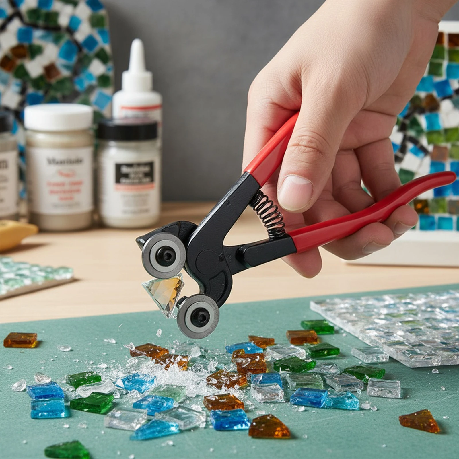 8-дюймовые усиленные кусачки для мозаики на колесиках с мягкой резиновой ручкой, плоскогубцы для резки плитки, керамики, камня, металла
8-дюймовые усиленные кусачки для мозаики на колесиках с мягкой резиновой ручкой, плоскогубцы для резки плитки, керамики, камня, металла