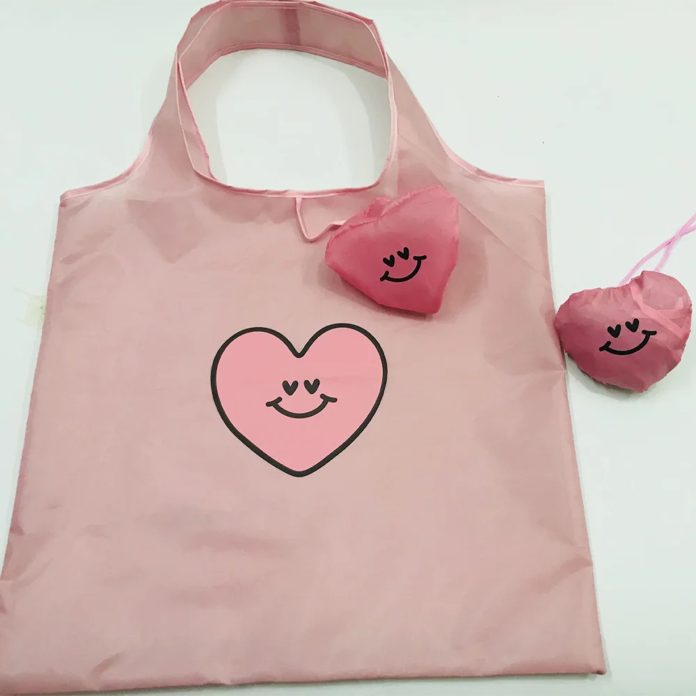 Promotional Heart Shaped Folding Tote Bag Custom Polyester Foldable Shopper Bag Eco-friendly Sturdy Stylish Sturdy Gift Bag
Promotional Heart Shaped Folding Tote Bag Custom Polyester Foldable Shopper Bag Eco-friendly Sturdy Stylish Sturdy Gift Bag