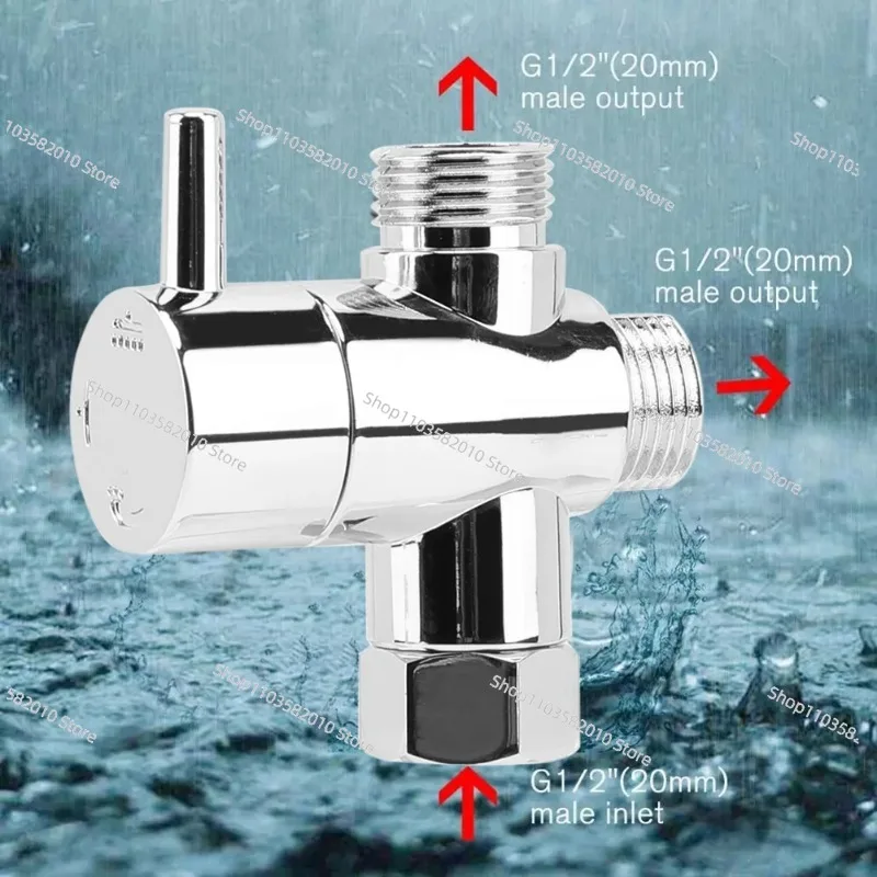 3-Way T-Shape Water Diverter Valve, Brass Shower & Toilet Bidet Hose Splitter Adapter
3-Way T-Shape Water Diverter Valve, Brass Shower & Toilet Bidet Hose Splitter Adapter