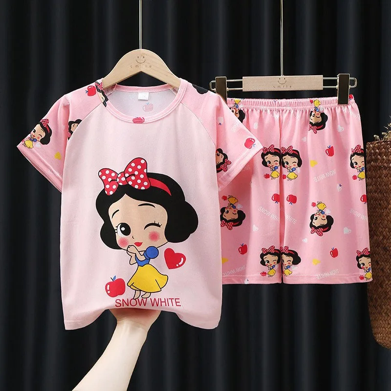New Snow White Children Short Sleeve Pajamas Disney Princess Anime Figures Home Clothing Set Kid Kawaii Thin Nightwear Clothing
New Snow White Children Short Sleeve Pajamas Disney Princess Anime Figures Home Clothing Set Kid Kawaii Thin Nightwear Clothing