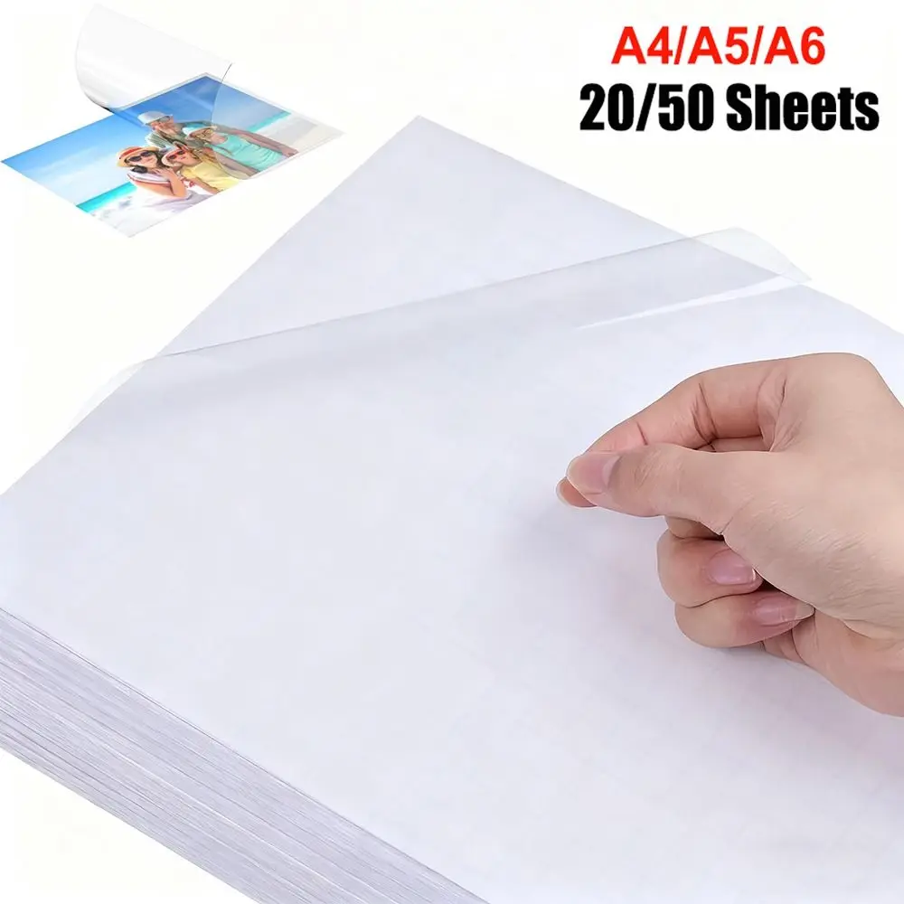 New A4/A5/A6 Cold Laminating Film Clear Non-Printable Glossy Film Waterproof Self-Adhesive Film Office&Home Use
New A4/A5/A6 Cold Laminating Film Clear Non-Printable Glossy Film Waterproof Self-Adhesive Film Office&Home Use