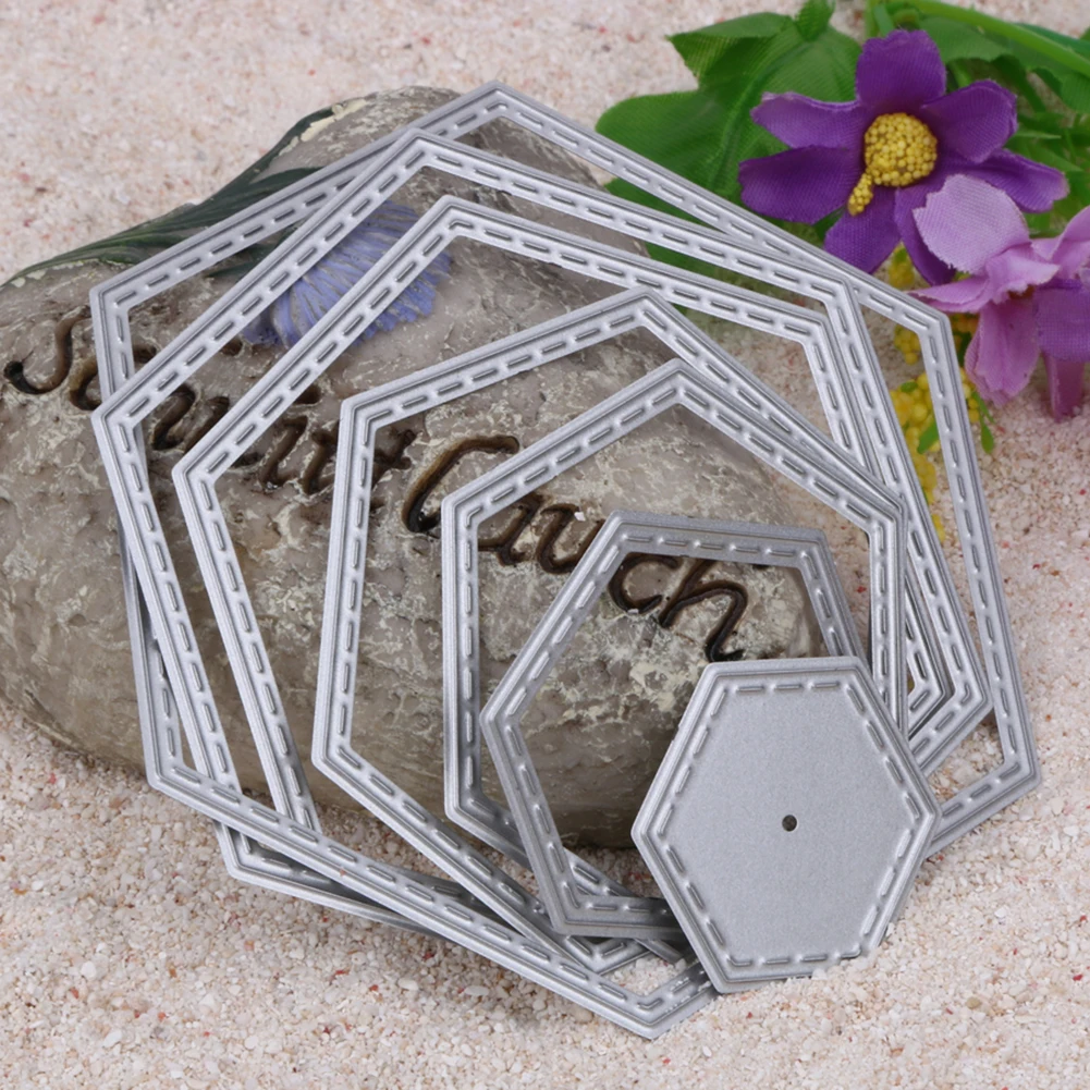 7pcs Cutting Dies Hexagon DIY Card Making Dies Art Crafts Silver Gray Album Decoration for Christmas Decoration for Scrapbooking
7pcs Cutting Dies Hexagon DIY Card Making Dies Art Crafts Silver Gray Album Decoration for Christmas Decoration for Scrapbooking