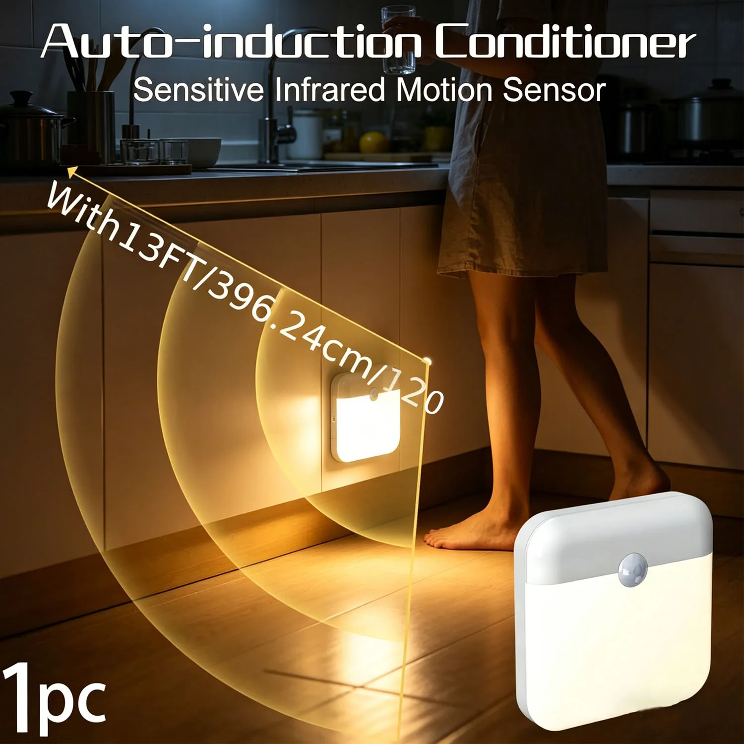 1Pc USB Rechargeable Square Motion Sensor Night Light, Ideal For Illuminating Bedroom, Kitchen, Stairs, Hallway, Wardrobe
1Pc USB Rechargeable Square Motion Sensor Night Light, Ideal For Illuminating Bedroom, Kitchen, Stairs, Hallway, Wardrobe