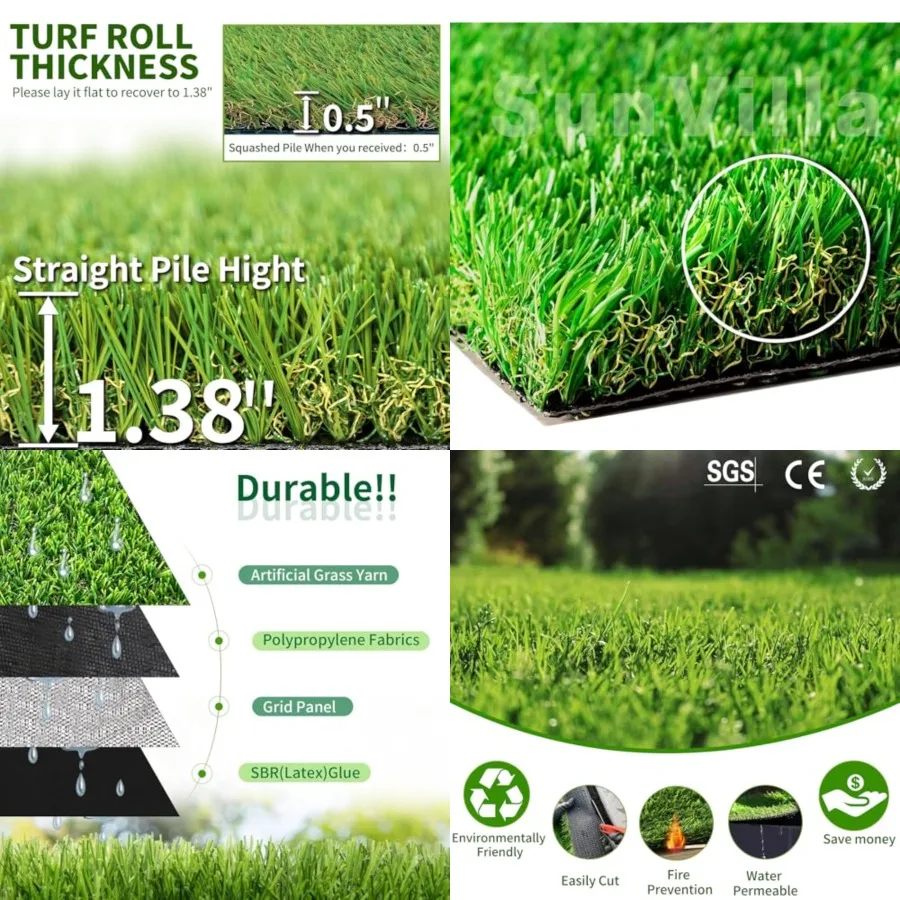 Artificial Grass Rug Indoor Outdoor, 3 3 Realistic Thick Synthetic Fake Grass Mat for Dogs, Garden Lawn Landscape Patio Grass
Artificial Grass Rug Indoor Outdoor, 3 3 Realistic Thick Synthetic Fake Grass Mat for Dogs, Garden Lawn Landscape Patio Grass
