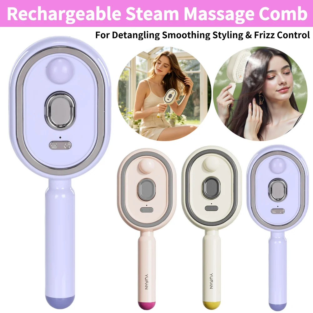 2 in 1 Electric Spray Hair Brush Rechargeable Misting Hair Brush with Water Spray Reduce Frizz Anti-Static Steam Massage Comb
2 in 1 Electric Spray Hair Brush Rechargeable Misting Hair Brush with Water Spray Reduce Frizz Anti-Static Steam Massage Comb