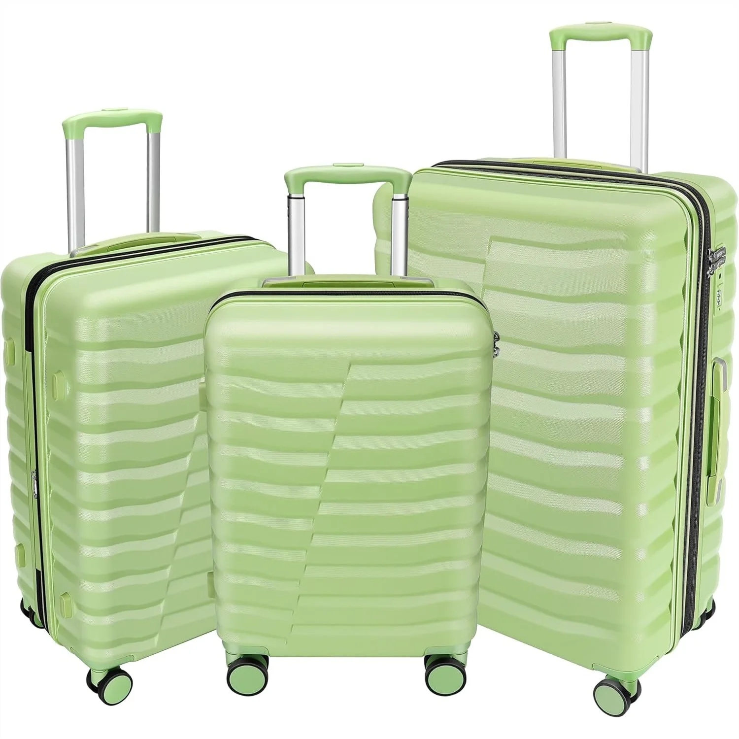 Lightweight Hardshell Luggage Set with Spinner Wheels & TSA Lock, 3-Piece Travel Suitcase ABS+PC for Carry-On and Checked, Light
Lightweight Hardshell Luggage Set with Spinner Wheels & TSA Lock, 3-Piece Travel Suitcase ABS+PC for Carry-On and Checked, Light