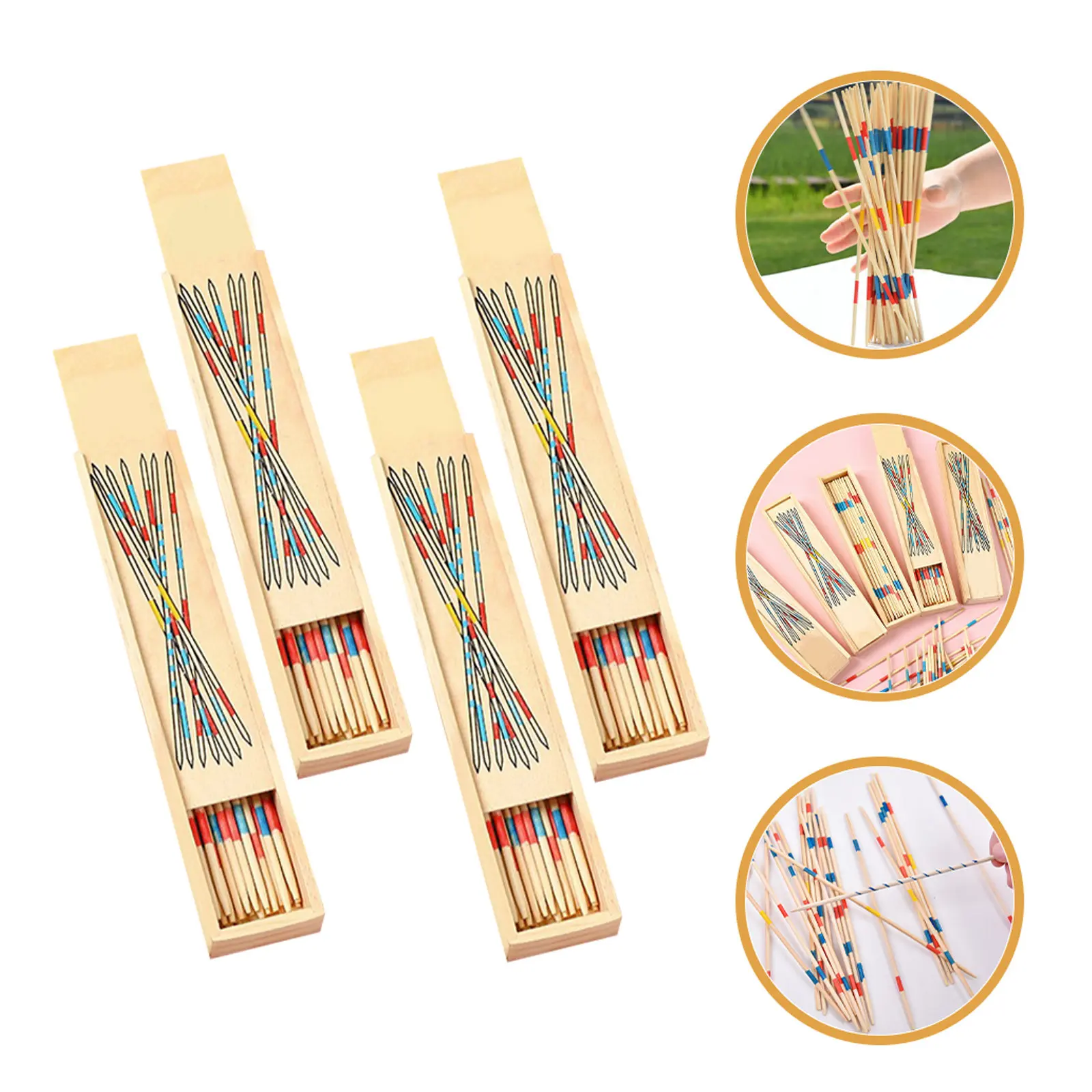 4 Boxes Wooden Pick Up Sticks Educational Kids Game Wood Sticks Family Play Indoor Outdoor Fun Challenge
4 Boxes Wooden Pick Up Sticks Educational Kids Game Wood Sticks Family Play Indoor Outdoor Fun Challenge