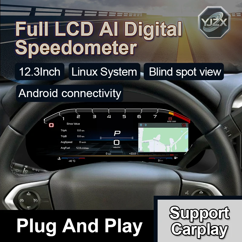 12.3 Inch LCD Digital Speedometer Instrument Cluster Car Accessories With CarPlay Android Auto For Chevrolet Silverado 2014-2018
12.3 Inch LCD Digital Speedometer Instrument Cluster Car Accessories With CarPlay Android Auto For Chevrolet Silverado 2014-2018