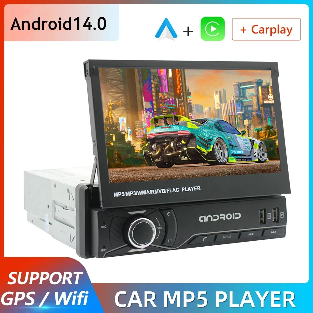 Radio One Din Android 14.0 Car Multimedia Player Carplay 7" Retractable Screen For Volkswagen Nissan Hyundai Kia toyota CR-V
Radio One Din Android 14.0 Car Multimedia Player Carplay 7" Retractable Screen For Volkswagen Nissan Hyundai Kia toyota CR-V