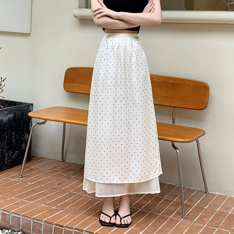 Seoulish Summer Satin Women's Dots Printed Skirts 2025 New Patchwork Side Split Casual Loose Straight A-line Skirts Female
Seoulish Summer Satin Women's Dots Printed Skirts 2025 New Patchwork Side Split Casual Loose Straight A-line Skirts Female