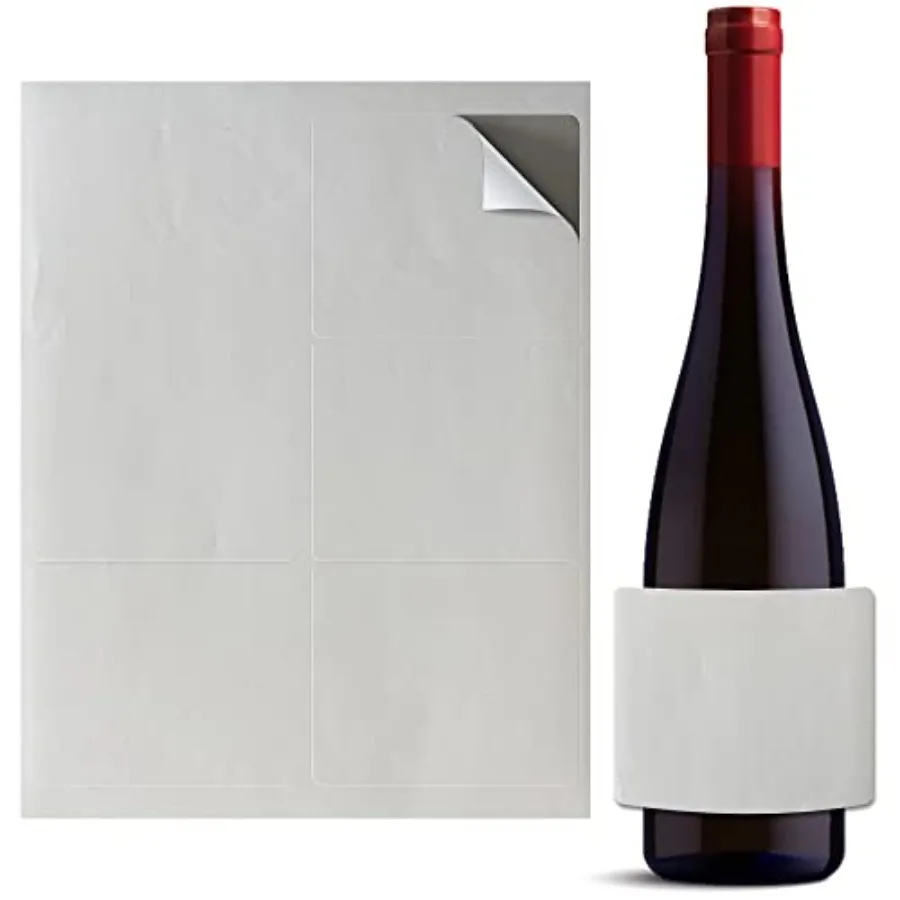 4" x 3-1/3" Waterproof Matte White Wine Label - for Inkjet and Laser Printer - for 7ml Wine Bottle - Tear-Resistant - for Homem
4" x 3-1/3" Waterproof Matte White Wine Label - for Inkjet and Laser Printer - for 7ml Wine Bottle - Tear-Resistant - for Homem