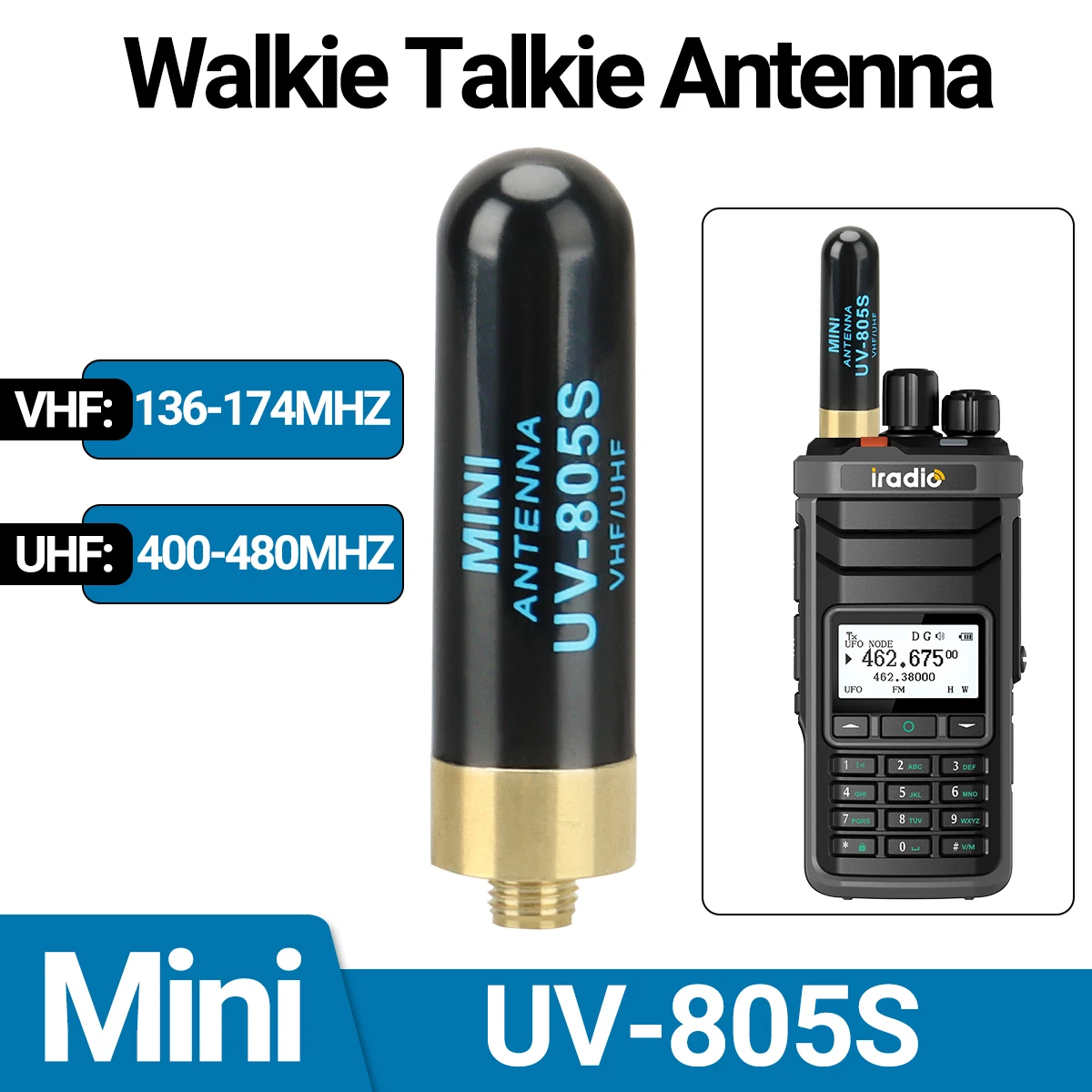 UV-805S Антенна Walkie Talkie VHF/UHF SMA-Female для Iradio UV-88 UV-98 PLUS BinTalk BT8000 Quansheng TK11 Radtel RT-860 Радио
UV-805S Антенна Walkie Talkie VHF/UHF SMA-Female для Iradio UV-88 UV-98 PLUS BinTalk BT8000 Quansheng TK11 Radtel RT-860 Радио