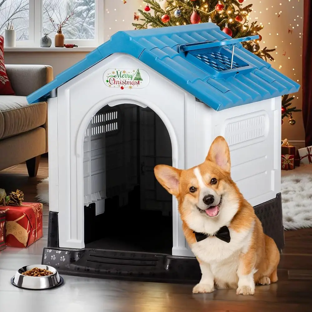 Indoor/Outdoor Plastic Dog House with Easy Assembly, Adjustable Skylight, Elevated Floor, Waterproof (Recycled)
Indoor/Outdoor Plastic Dog House with Easy Assembly, Adjustable Skylight, Elevated Floor, Waterproof (Recycled)