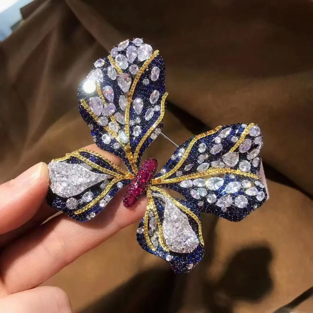 large big butterfly brooch 925 sterling silver with cubic zircon fine women jewelry free shipping insect romantic
large big butterfly brooch 925 sterling silver with cubic zircon fine women jewelry free shipping insect romantic