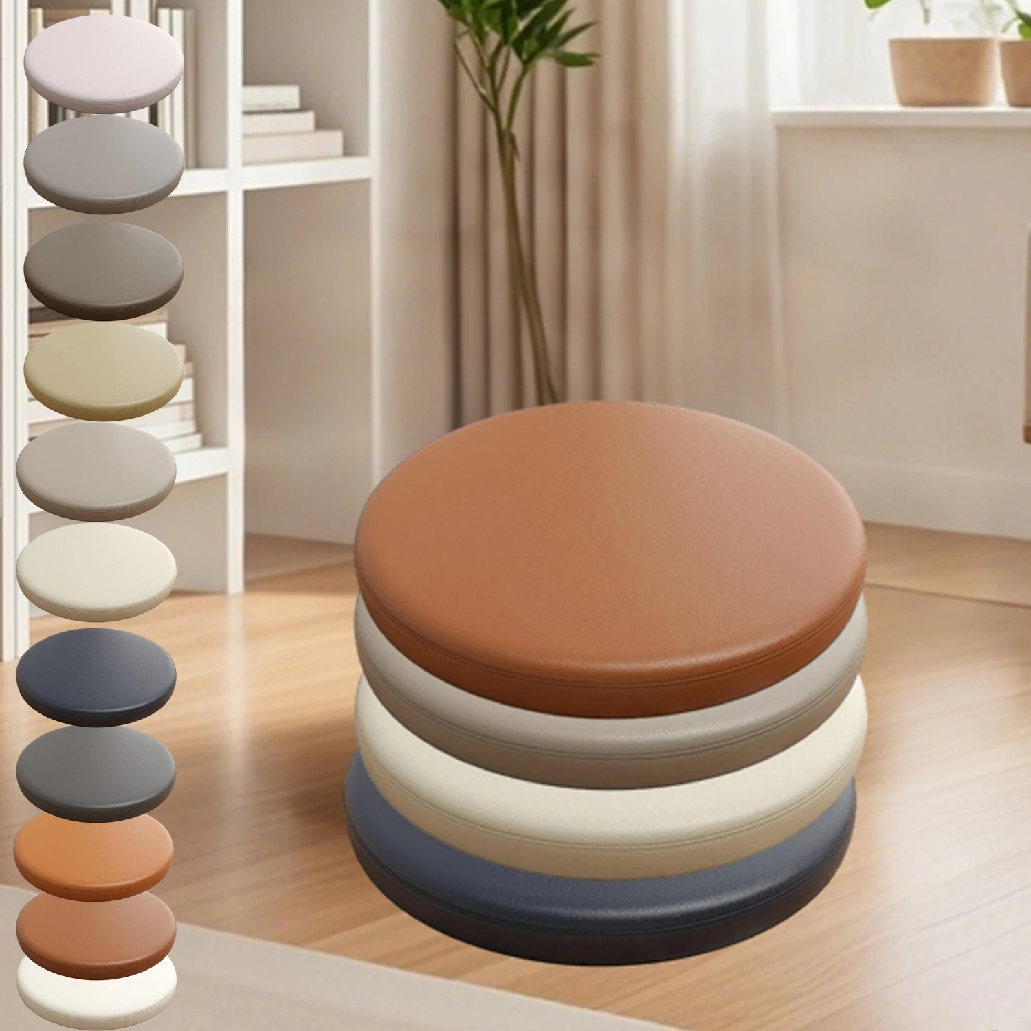 1PC Leather Waterproof Memory Foam Round Seat Cushion,Padded Anti-Slip Soft Round Stool Cushion Chair Pad for Kitchen Car&Office
1PC Leather Waterproof Memory Foam Round Seat Cushion,Padded Anti-Slip Soft Round Stool Cushion Chair Pad for Kitchen Car&Office