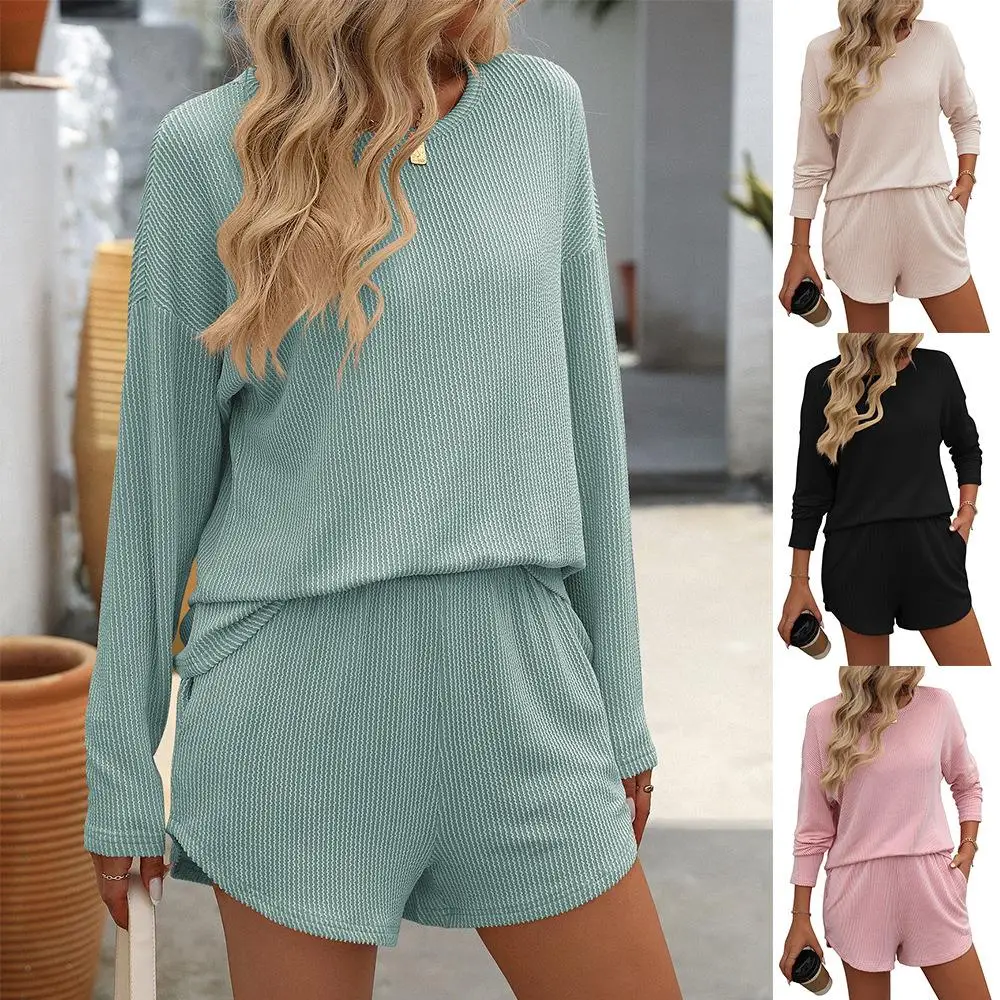 2024 Autumn New Women's Long Sleeve Stripe Twill Shorts Home Clothes Set Casual Fashion Three-Piece Suit for Ladies
2024 Autumn New Women's Long Sleeve Stripe Twill Shorts Home Clothes Set Casual Fashion Three-Piece Suit for Ladies