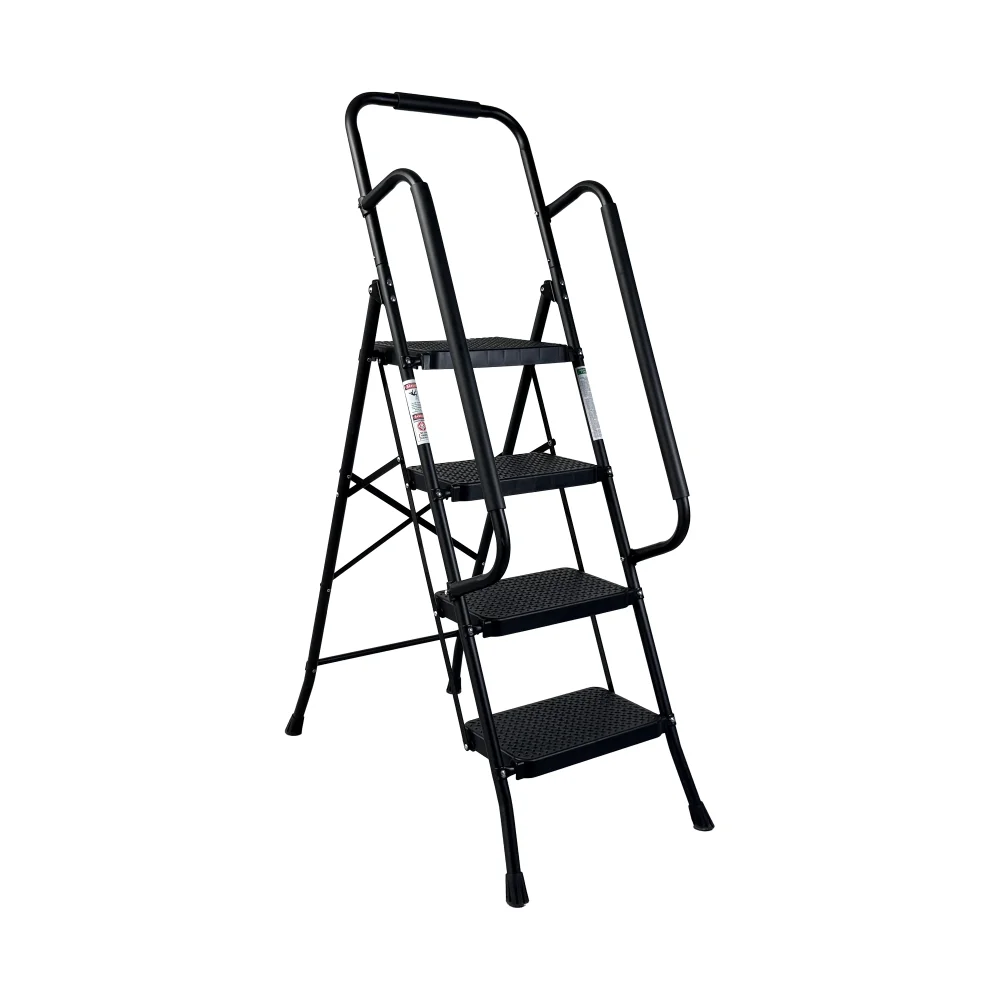 4 Step Folding Ladder, Portable Steel Step Stool with Wide Anti-Slip Pedal, Comfort Handrail, Sturdy Frame, Lightweight Foldable Step Ladder for Home Kitchen Garage Indoor Outdoor Use
4 Step Folding Ladder, Portable Steel Step Stool with Wide Anti-Slip Pedal, Comfort Handrail, Sturdy Frame, Lightweight Foldable Step Ladder for Home Kitchen Garage Indoor Outdoor Use