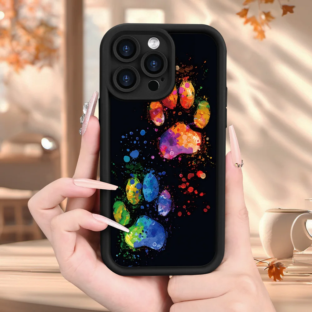 Colorful dog paw prints phone case for iPhone 16 15 14 13 12 11 Pro/ Max/Plus shock-proof rear cover anti-fingerprint
Colorful dog paw prints phone case for iPhone 16 15 14 13 12 11 Pro/ Max/Plus shock-proof rear cover anti-fingerprint