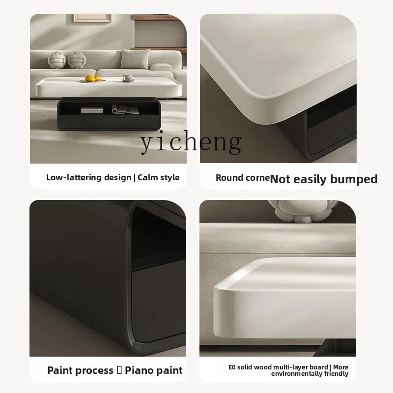 z'z painted solid wood coffee table living room household high-end rectangular small apartment cream style modern rock slab
z'z painted solid wood coffee table living room household high-end rectangular small apartment cream style modern rock slab