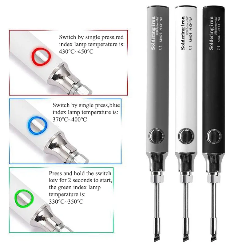 Wireless Charging Electric Soldering Iron Solder Iron USB 5V 8W Fast Charging lithium battery Portable Repair Welding Tools
Wireless Charging Electric Soldering Iron Solder Iron USB 5V 8W Fast Charging lithium battery Portable Repair Welding Tools