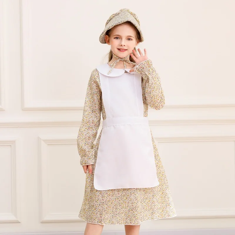 Children's Wolf Grandmother Costume Colonial Girl Floral Country Style Maid Skirt Grandma Role Play Outfit Polyester Fiber
Children's Wolf Grandmother Costume Colonial Girl Floral Country Style Maid Skirt Grandma Role Play Outfit Polyester Fiber