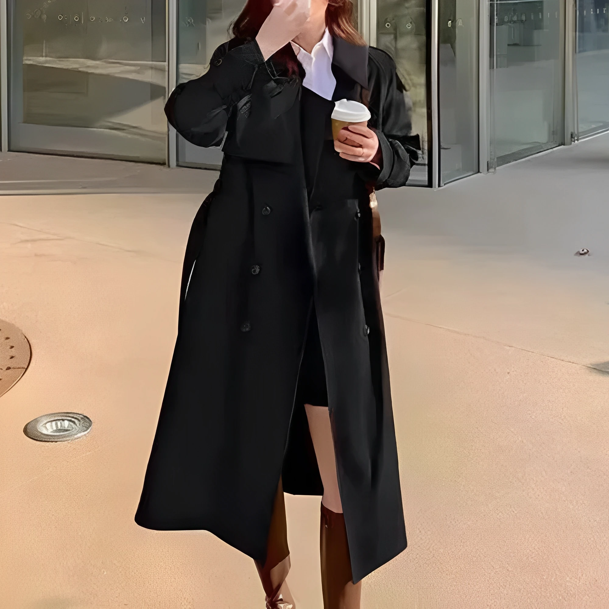 Women Trench Coat Windbreaker Girl's 2025 Spring Autumn Long Trench Coat Korean Short Ladies Solid Coat Double Bbreasted Outwear
Women Trench Coat Windbreaker Girl's 2025 Spring Autumn Long Trench Coat Korean Short Ladies Solid Coat Double Bbreasted Outwear