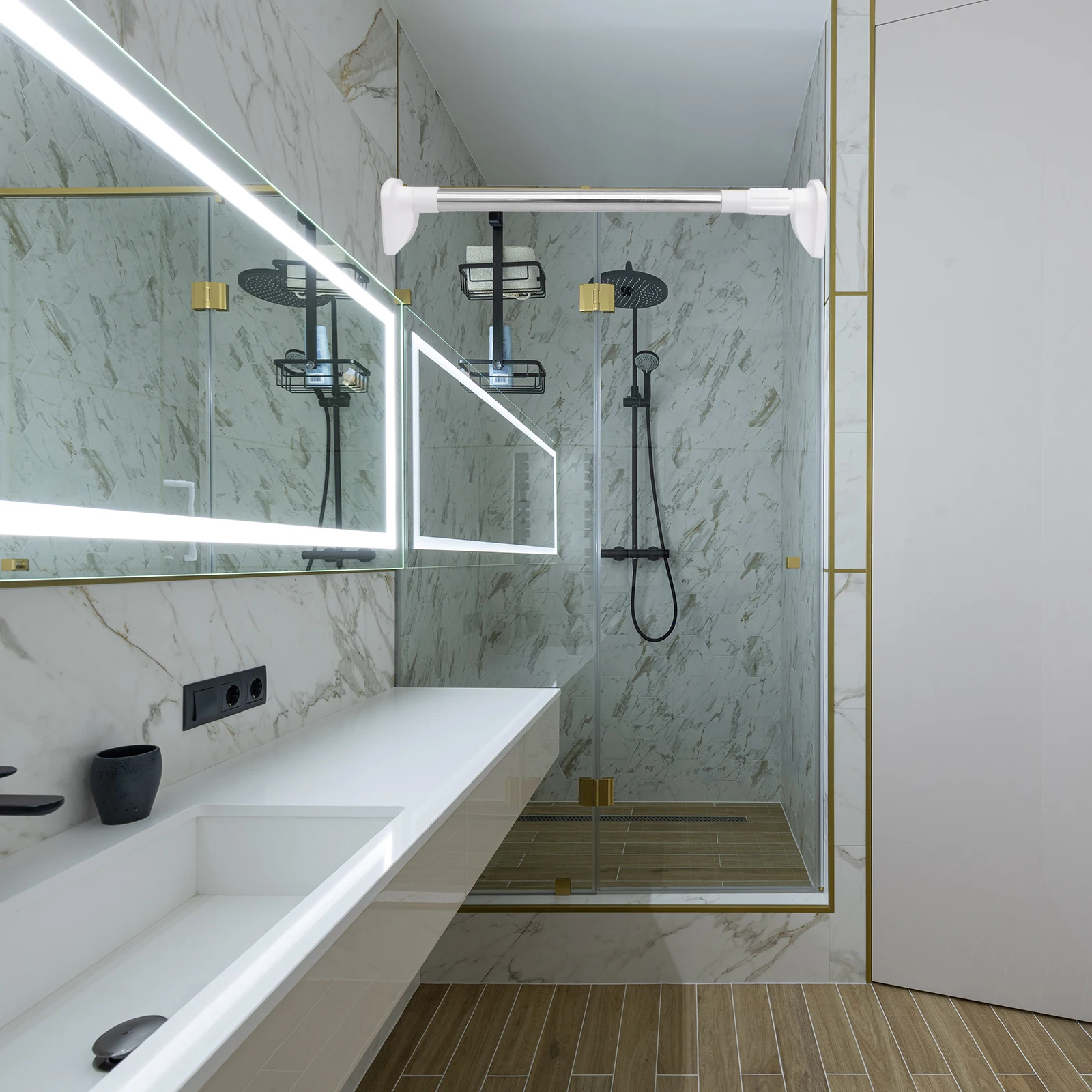 Telescopic Closet Flexible Clothes Drying Rod Household Flexible Clothes Rail Bathroom Shower Curtain Rail
Telescopic Closet Flexible Clothes Drying Rod Household Flexible Clothes Rail Bathroom Shower Curtain Rail