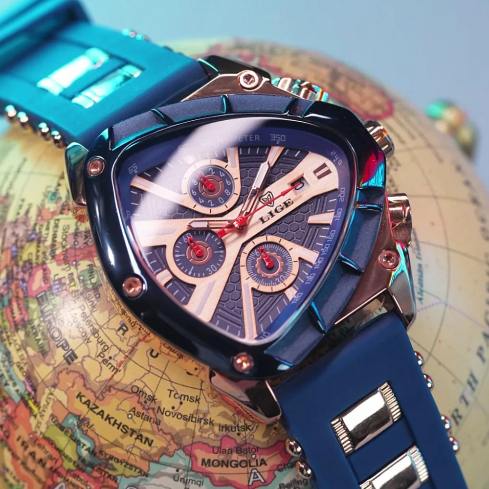 LIGE Fashion Men Watch Triangle Chronograph Military Wristwatch Sport Army Mens Watches Luxury Waterproof Quartz Clock Man Reloj
LIGE Fashion Men Watch Triangle Chronograph Military Wristwatch Sport Army Mens Watches Luxury Waterproof Quartz Clock Man Reloj