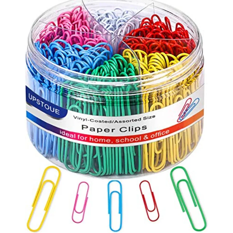 Paper Clips Colorful, 400PCS 1.3 inch and 2 inch Paper Clips, Durable and Rustproof, Coated Large Paperclips Great for Office S
Paper Clips Colorful, 400PCS 1.3 inch and 2 inch Paper Clips, Durable and Rustproof, Coated Large Paperclips Great for Office S