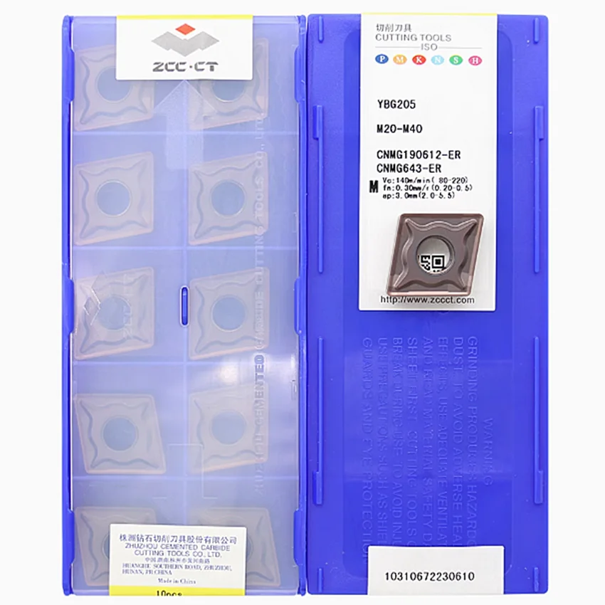 CNMG190612-ER YBG205/CNMG190612-ER YBC252/CNMG190612-ER YBM253/CNMG190612-ER YBM151 ZCC.CT CNC carbide Turning inserts 10pcs/box
CNMG190612-ER YBG205/CNMG190612-ER YBC252/CNMG190612-ER YBM253/CNMG190612-ER YBM151 ZCC.CT CNC carbide Turning inserts 10pcs/box