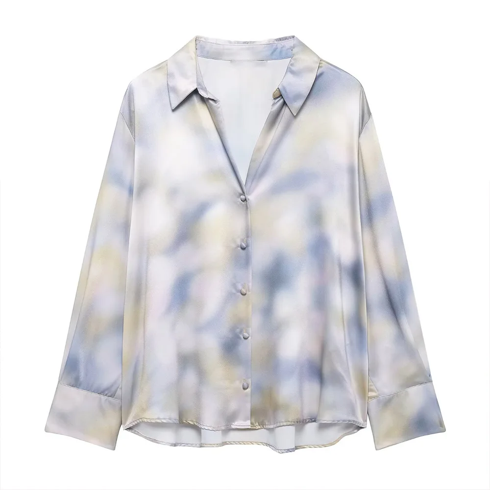 TAOP&ZA Women's Spring and Summer New Product Fashion Vintage Tie Dye Print Single Breasted Silk Satin Textured Shirt Skirt Set
TAOP&ZA Women's Spring and Summer New Product Fashion Vintage Tie Dye Print Single Breasted Silk Satin Textured Shirt Skirt Set