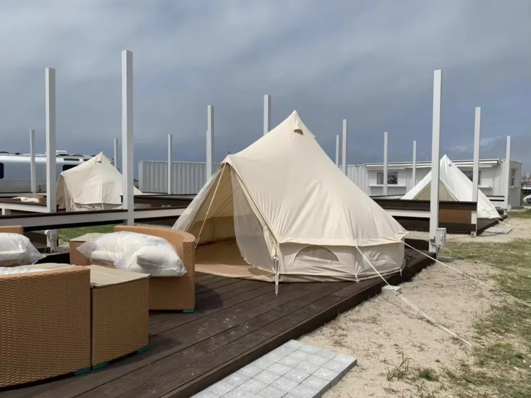 Camp Popular Bell Tent Luxury Durable Waterproof Outdoor Tent Camping & Hiking Camping Accessories Yurt Tent
Camp Popular Bell Tent Luxury Durable Waterproof Outdoor Tent Camping & Hiking Camping Accessories Yurt Tent
