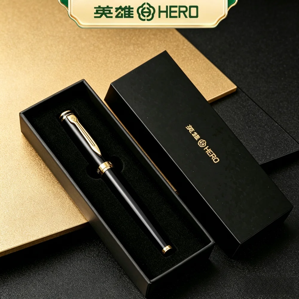 Hero 6177 Luxury Fountain Pen Set, 0.5mm Iridium Nib, Business Office & Calligraphy Writing, Premium Gift Box with Ink
Hero 6177 Luxury Fountain Pen Set, 0.5mm Iridium Nib, Business Office & Calligraphy Writing, Premium Gift Box with Ink