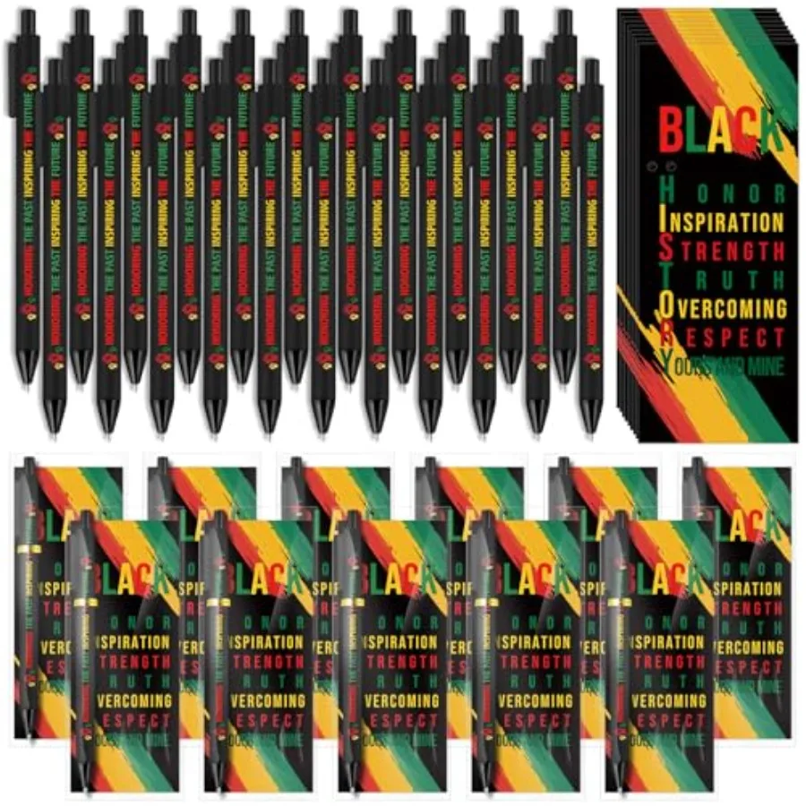 Sets Black History Month Gifts Inspirational Ballpoint Pens and Bookmarks Bulk Black History Party Favors Decorations for Afric
Sets Black History Month Gifts Inspirational Ballpoint Pens and Bookmarks Bulk Black History Party Favors Decorations for Afric