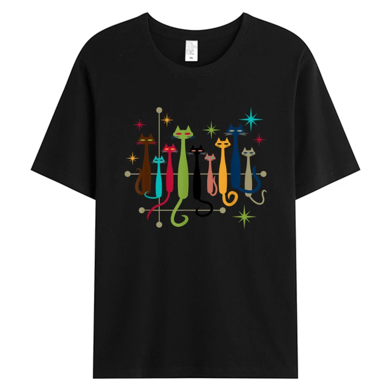 Vintage Retro Mid-Century Modern Look Cats 50's 60's Style T-shirt Men's Cotton Fabric Hot Sell Graphic T-Shirts Crew Neck
Vintage Retro Mid-Century Modern Look Cats 50's 60's Style T-shirt Men's Cotton Fabric Hot Sell Graphic T-Shirts Crew Neck