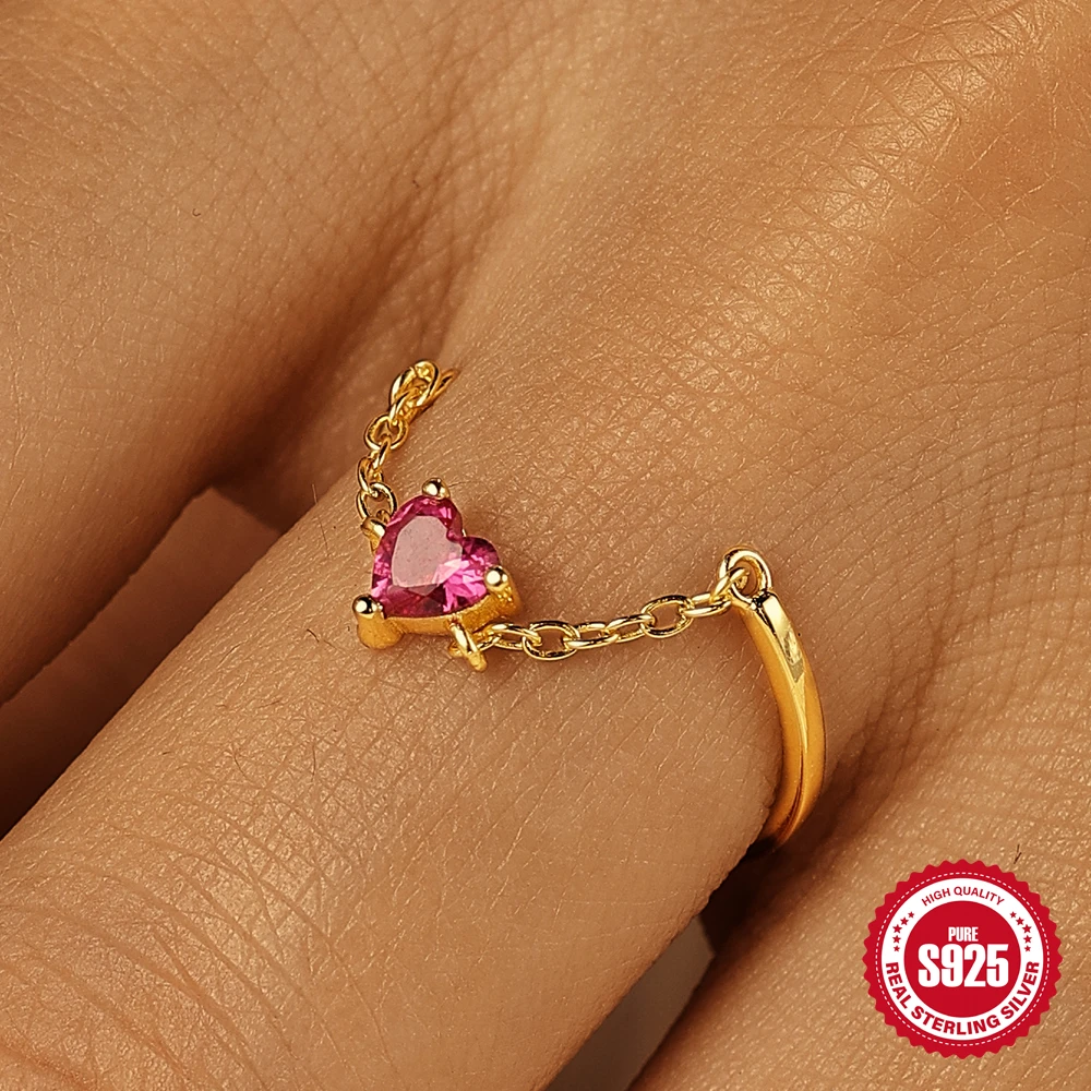 Canner 925 Silver Pink love square adjustable Rings For Women 18K Gold cheart-shaped tassel chain Rings Fine Jewelry Party Gifts
Canner 925 Silver Pink love square adjustable Rings For Women 18K Gold cheart-shaped tassel chain Rings Fine Jewelry Party Gifts