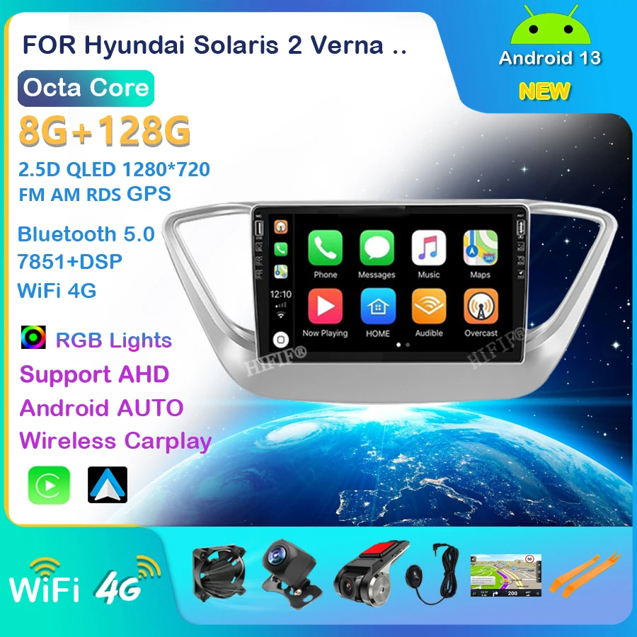 2G+32G Android 13 4G Car Radio Multimedia audio Player GPS Navigation For Hyundai Solaris 2 Verna 2017 2018 no 2 din
2G+32G Android 13 4G Car Radio Multimedia audio Player GPS Navigation For Hyundai Solaris 2 Verna 2017 2018 no 2 din