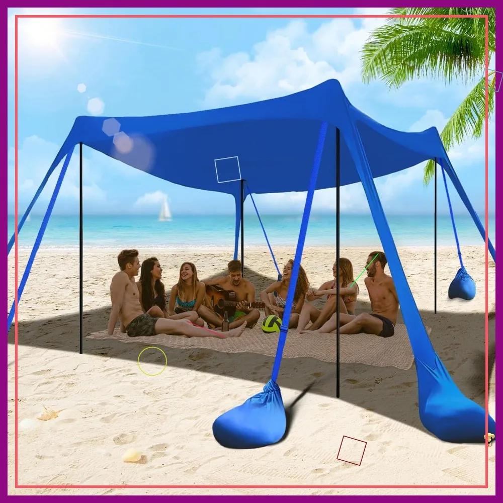 10x10FT Beach Tent Sun Shelter with UPF 50+, 8 Sandbags, Portable Canopy for Camping Fishing
10x10FT Beach Tent Sun Shelter with UPF 50+, 8 Sandbags, Portable Canopy for Camping Fishing