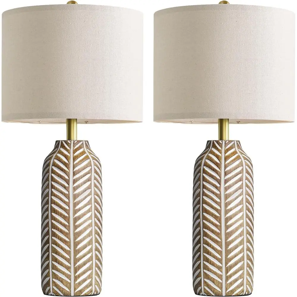 Pair of 26 Vintage-Style Table Lamps with Linen Shades, Suitable for Bedroom, Living Room, Nursery, and Hallway in Antique Brown
Pair of 26 Vintage-Style Table Lamps with Linen Shades, Suitable for Bedroom, Living Room, Nursery, and Hallway in Antique Brown