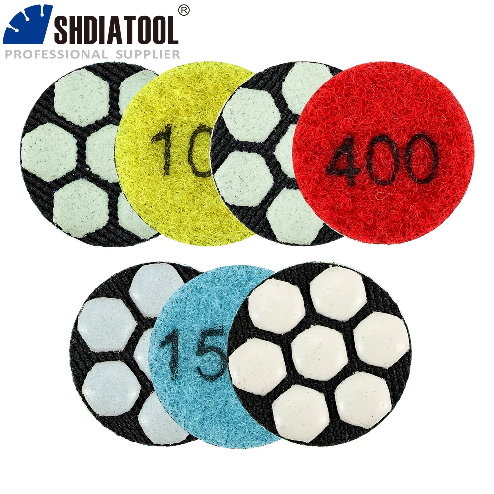 SHDIATOOL 7Pcs Mini Diamond Polishing Pad Set Flexible Dia25mm Resin Sanding Disc For Granite Marble Stone 1Inch Polisher Pads
SHDIATOOL 7Pcs Mini Diamond Polishing Pad Set Flexible Dia25mm Resin Sanding Disc For Granite Marble Stone 1Inch Polisher Pads