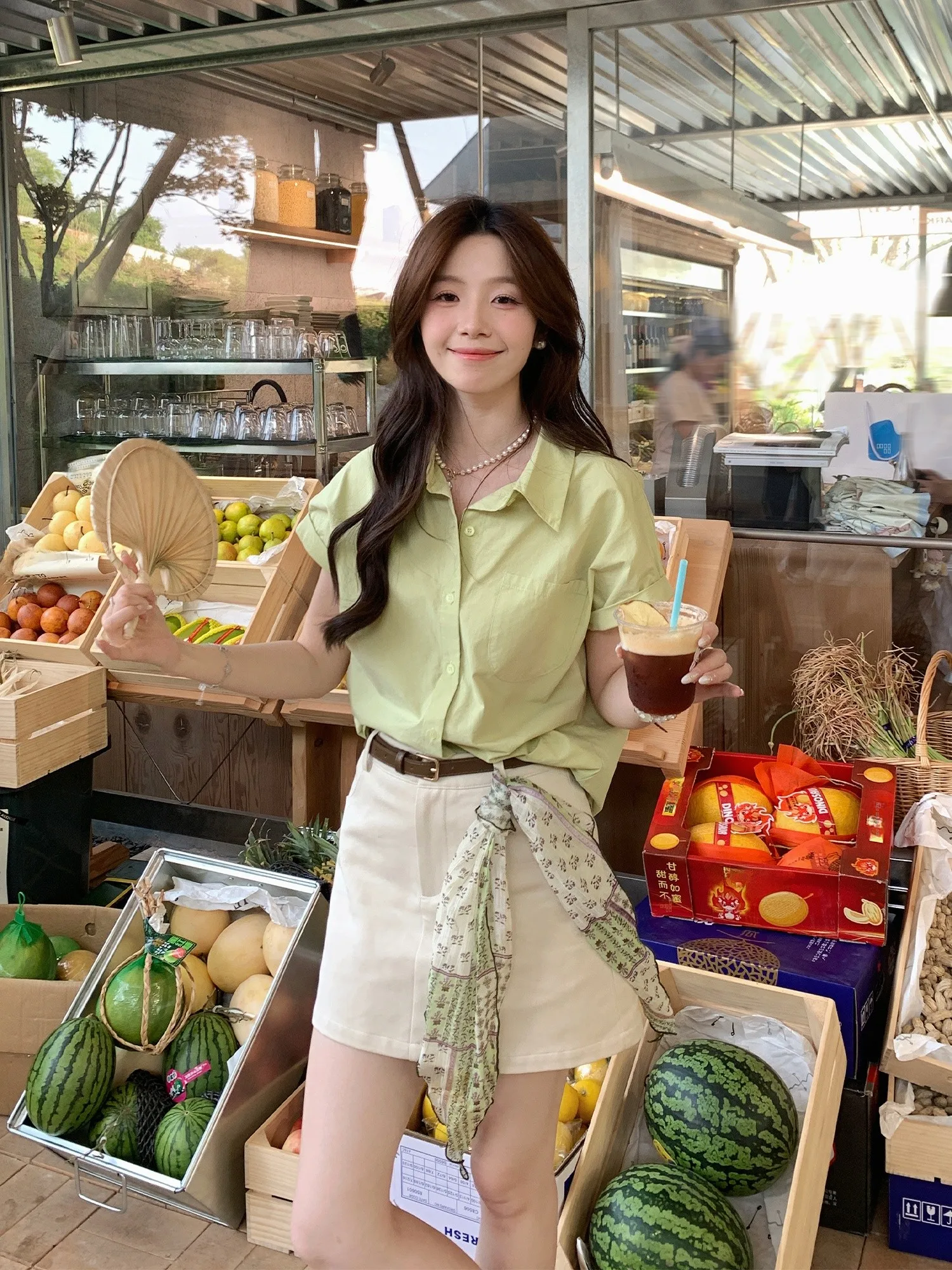 Even-wen Korean Sle High nce Sensation Commute irt Versatile Women's Summer Cotton Ne ort Sve
Even-wen Korean Sle High nce Sensation Commute irt Versatile Women's Summer Cotton Ne ort Sve