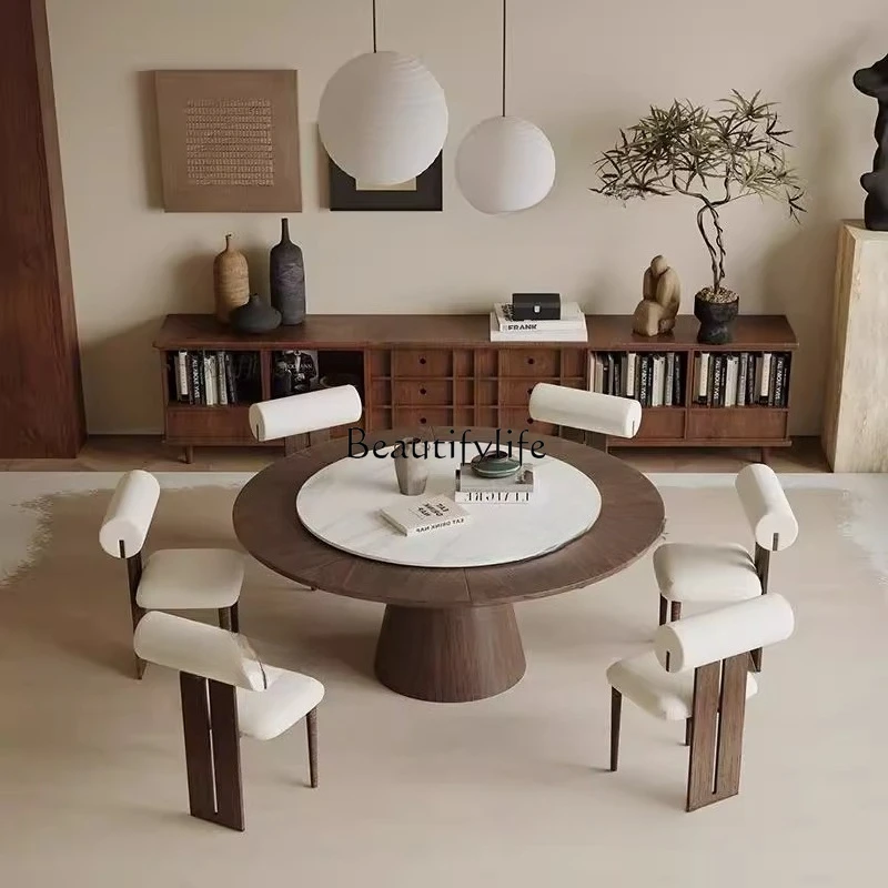 *Medieval style deformable retractable dining table household small apartment round table rock slab with turntable
*Medieval style deformable retractable dining table household small apartment round table rock slab with turntable