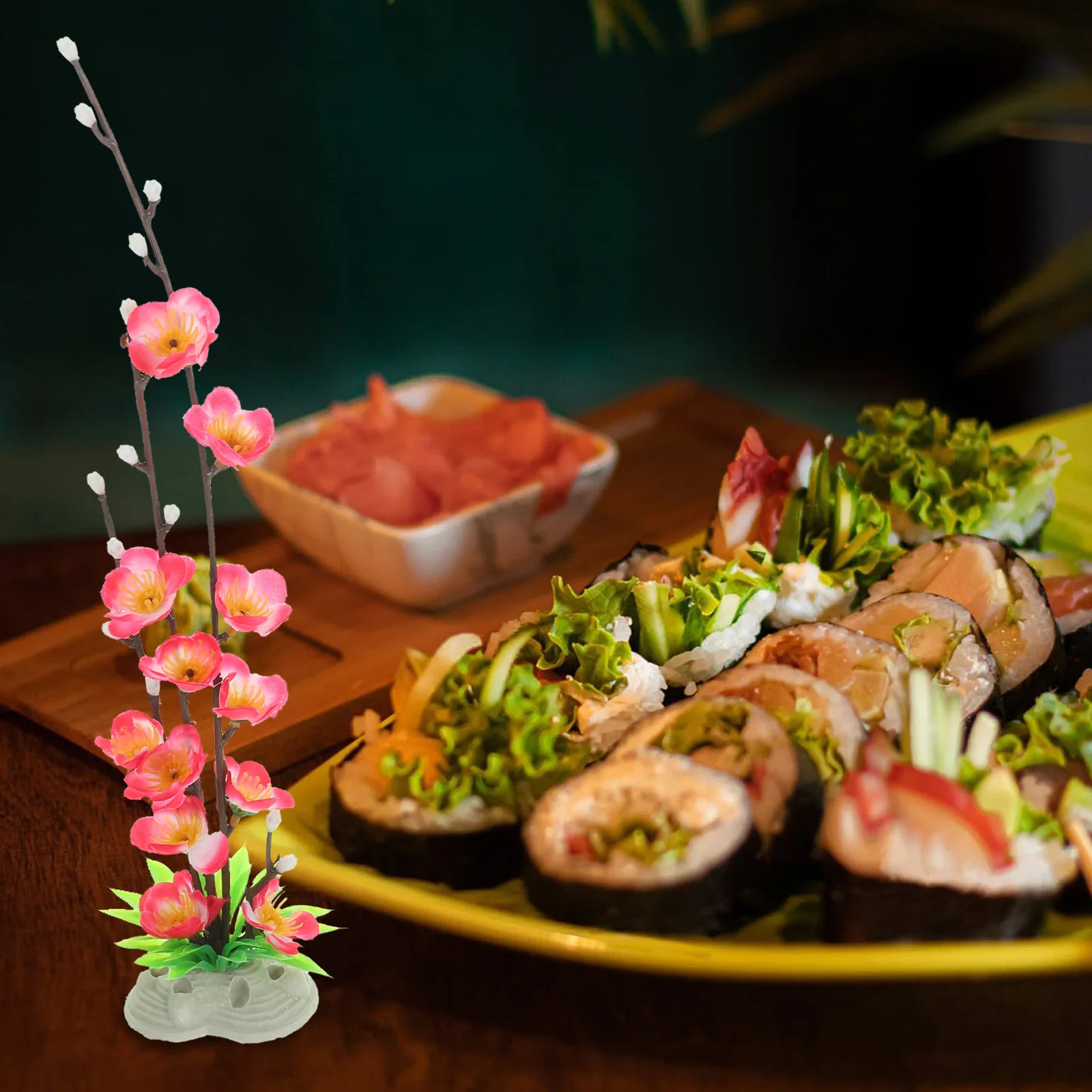 4Pcs Sushi Plate Artificial Flower Decoration Natural Color Sashimi Tray Fake Flower Ornament Decorative Fake Flowers
4Pcs Sushi Plate Artificial Flower Decoration Natural Color Sashimi Tray Fake Flower Ornament Decorative Fake Flowers