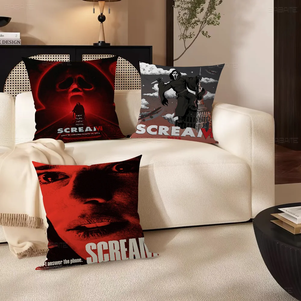 S-Scream Horror Movie Pillow Covers Cartoon Sofa Decorative Home Double-sided Printing Short Plush Cute Cushion Cover
S-Scream Horror Movie Pillow Covers Cartoon Sofa Decorative Home Double-sided Printing Short Plush Cute Cushion Cover