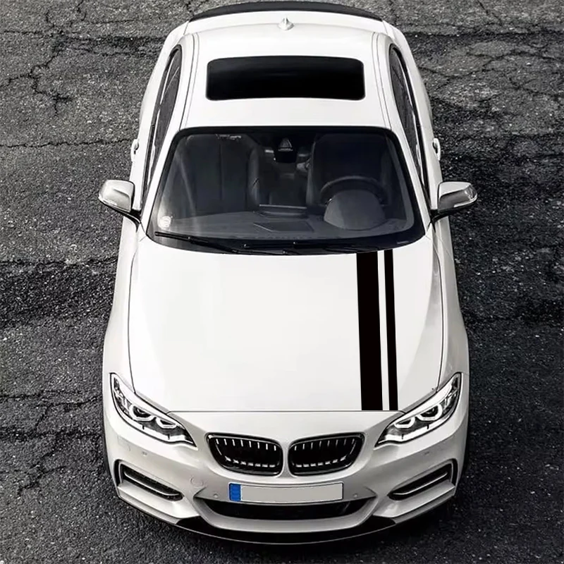 2pcs Car Hood Stickers Refit Auto Styling Waterproof Vinyl Decals Durable Stripe Decoration for Audi BMW Mercedes Ford VW Toyota
2pcs Car Hood Stickers Refit Auto Styling Waterproof Vinyl Decals Durable Stripe Decoration for Audi BMW Mercedes Ford VW Toyota